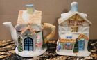 Houston Harvest Collectors Series/2000 Christmas Teapot/creamer And Sugar House