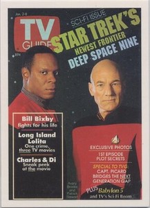 STAR TREK QUOTABLE DEEP SPACE NINE TV GUIDE INSERT TRADING CARD TV1 SISKO PICARD