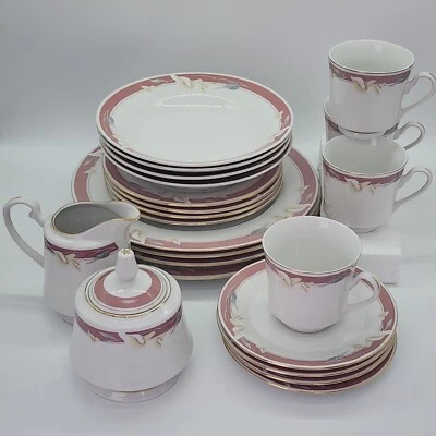 ♻️ Juego de vajilla Majesty Taupe Fantasy #8394 22 piezas  Foto 1 de 4