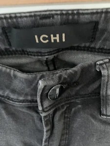 ICHI grey jeans with coated stripe. Size 27 - Picture 1 of 3