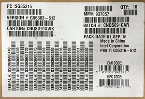 Intel RMS25CB080 SG35316 Integrated RAID Module 6 Gb/s SAS/SATA NEW BULK - Picture 1 of 3