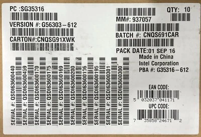 Intel RMS25CB080 SG35316 Integrated RAID Module 6 Gb/s SAS/SATA NEW BULK - Image 1 of 3