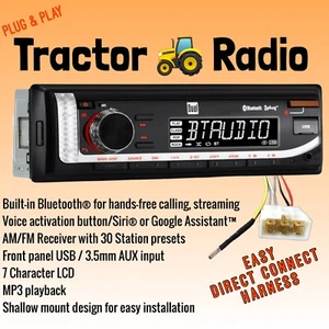 LS Traktor Radio mit Easy Plug & Play Kabelbaum AM FM Bluetooth Voice USB 12V - Bild 1 von 5