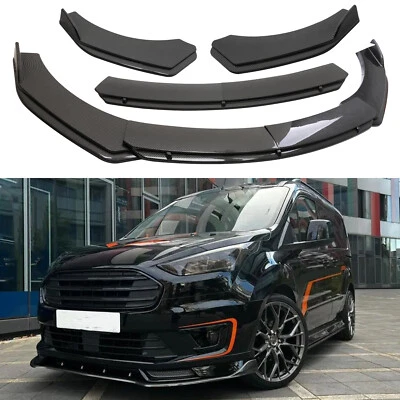 For Ford Transit Connect Front Bumper Lip Splitter Spoiler Body Kit Carbon Fiber - Image 1 of 4