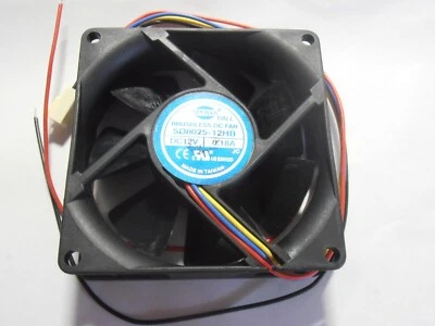 SD8025-12HB     Fan 8025 2Balls bearing 12V 0.18A 3wires+2wires SINWAN - Image 1 of 4