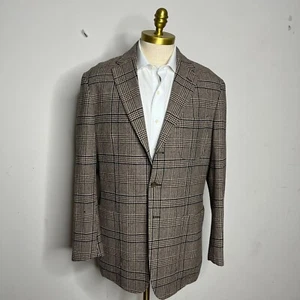 Crittenden Of Oxxford Clothes Blazer Mens Glenn Plaid Check Wool L 44R Jacket - Picture 1 of 12
