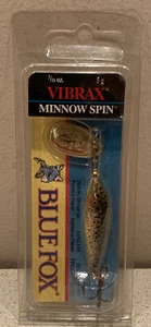 Blue Fox 68-30-605 Vibrax Minnowspin 3/16 Oz Brown Trout/Gold - Picture 1 of 4