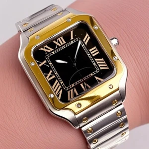 Automatic NH35 38mm Vintage Men's Watch Sapphire Two Tone Wristwatch Sterile - Picture 1 of 4