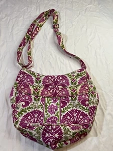 Vera Bradley Carry All Crossbody Julep Tulip Purse Handbag Pink White - Picture 1 of 7