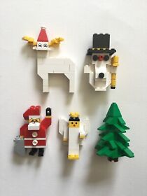 Lego Snowman 10079 Angel 10080 Santa Claus 10068 Tree 10069 Reindeer 10070