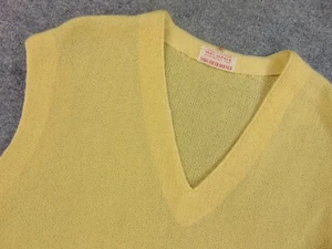 Saks Fifth Avenue Sweater Vest Mens XL Yellow Alpaca Made in Austria - Picture 1 of 9