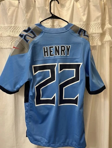 Derrick Henry Tennessee Titans Jersey Men’s Med, #22, Light Blue, Nike, NFL Cover