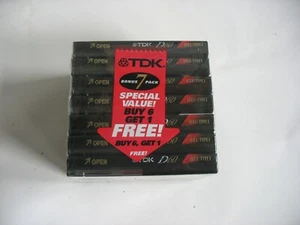 S/7 NIP TDK D60 High Output Blank Cassette Tapes  - Picture 1 of 2