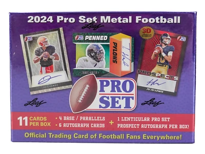 2024 Leaf Pro Set Metal Football Hobby Box 11 Cards per Box Factory Sealed - Image 1 of 3