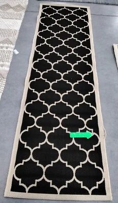 Alfombra dañada NEGRO/BEIGE 2'-3" X 8', precio reducido 1172743221 CY6914-266-28 Foto 1 de 4