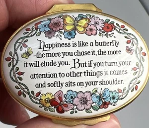 Halcyon Days Emaille Box "Happiness Is Like A Butterfly.." Top Zustand!! - Bild 1 von 14