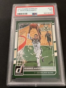GIANNIS ANTETOKOUNMPO~2015 Panini Donruss~PSA 7 Near MINT - Imagen 1 de 2