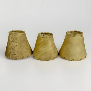 Vintage Rawhide Lamp Shade Western Cowboy Rustic - Picture 1 of 11