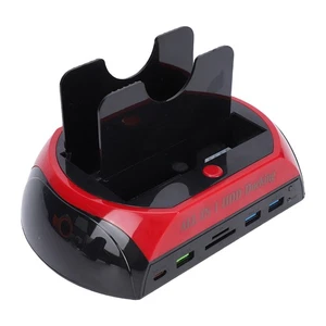 External Hard Drive Dock Station With Dual Bay Hard Drive Reader Support For - Picture 1 of 12