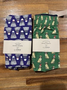 J Crew Boxers Men's SMALL  2 Paris Of Stretch Cotton Knit Boxer Brief - Picture 1 of 1