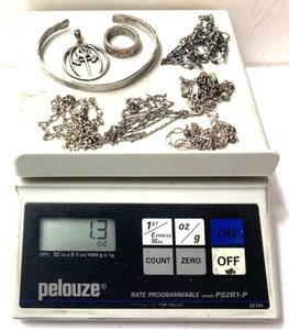 Vintage Sterling Silver & Turquoise Necklaces+Bracelet (1.3 Oz -38 Grams) Used! - Picture 1 of 14