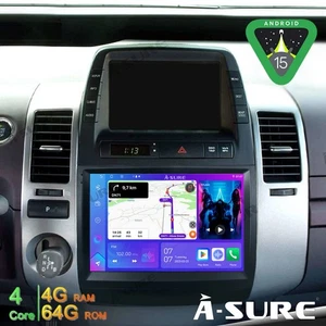 4+64GB For Toyota Prius 2004-2009 Wireless Carplay Android 15 Car Radio Stereo - Picture 1 of 9