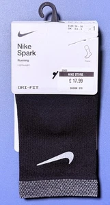 Nike SPARK Lightweight Crew Gym Black Running Socks DA3584-010 UK 3.5 - 5 - Picture 1 of 7
