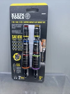 KLEIN TOOLS 32933KIT 7 in 1 IMPACT FLIP STECKSCHLÜSSELSÄTZE SAE + 6 IN 1 METRISCH - Bild 1 von 6