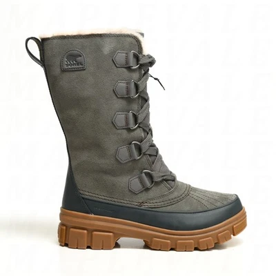 Botas para mujer Sorel Tivoli V altas impermeables aisladas de invierno - gris cantera NUEVAS Foto 1 de 4