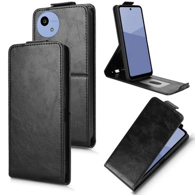 Magnetic Vertical Up and Down Flip PU Leather Case For Sharp Aquos Wish 5 R10 - Image 1 of 4