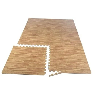 Foam Floor Tiles - 24sqft Wood Grain Interlocking Foam 6 Pack Light Wood Grain - Image 1 of 4
