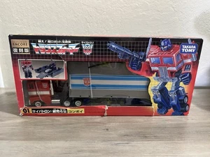 Takara Tomy Transformers Encore 01 Optimus Prime SEALED w Box Damage - Picture 1 of 11