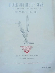 Vintage 1964 Silver Jubilee Of Gems 25th Annual Convention Program Vallejo CA - Bild 1 von 4