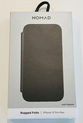 Nueva Funda Cartera Nomad Resistente Folio para iPhone 12 Pro Max Negra Foto 1 de 3