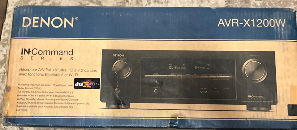 Denon IN-Command Series Integrated Network AV Receiver AVR-X1200W 80W/Channel 4K - Image 1 of 1