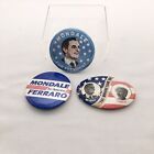 Lot Of (3) Walter Mondale Presidential Pin-Back Buttons Pin