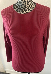 Valerie By Valerie Stevens sweater Blouse L Silk Long Sleeve Minimalists - Picture 1 of 6