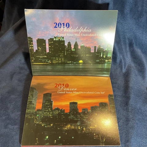 2010 U.S. Mint Set. Complete coin set. Includes  "P" & “D" . Lot P 34 Cover