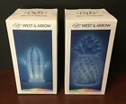 West & Arrow Color Changing LED Mood Light Set of 2 - Pineapple & Cactus