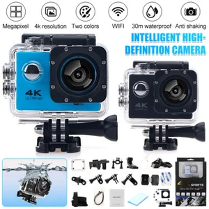 4K 2'' Ultra HD 1080P Sport WiFi 16MP Cam Action Camera DV Video Recorder - Picture 1 of 16