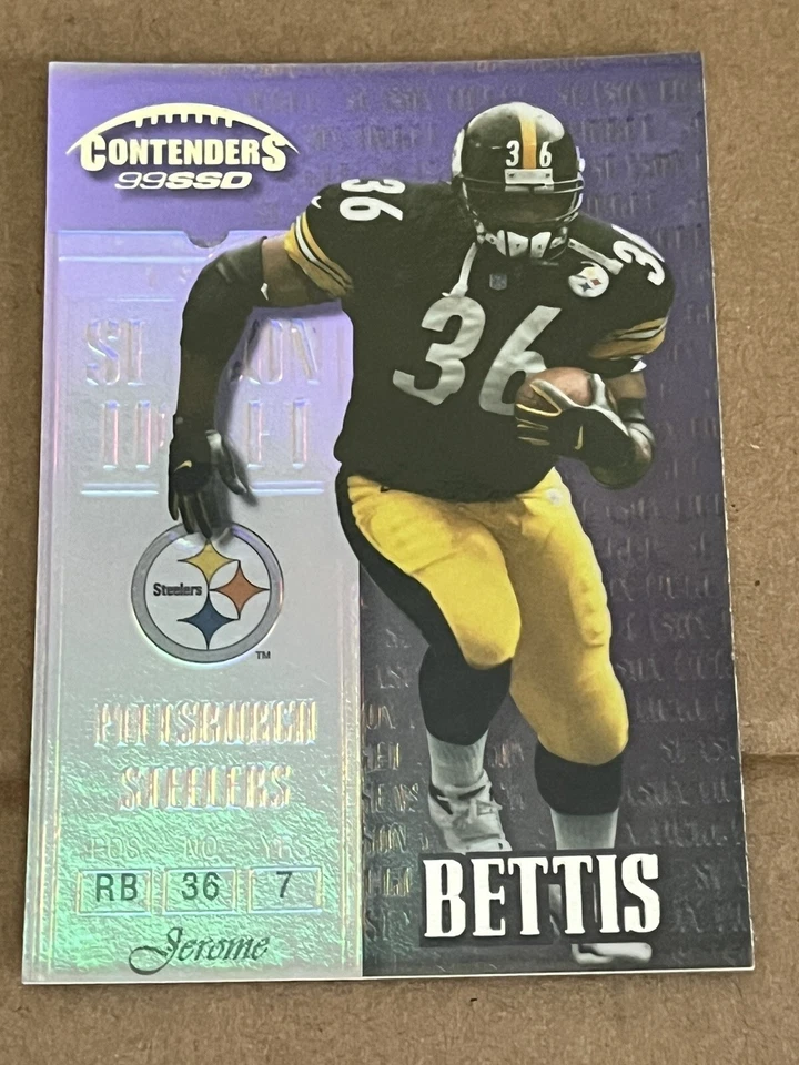 1999 PLAYOFF CONTENDERS SSD - SEASON TICKET - JEROME BETTIS STEELERS #68 - Image 1 of 2