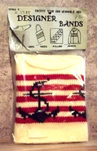 Vintage Handcrafters Designer Bands Knitted Band for Sweaters Anchor Stripes B40 - Picture 1 of 1