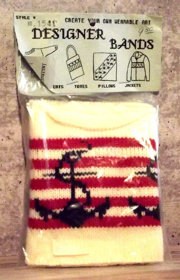 Vintage Handcrafters Designer Bands Knitted Band for Sweaters Anchor Stripes B40 - Image 1 of 1