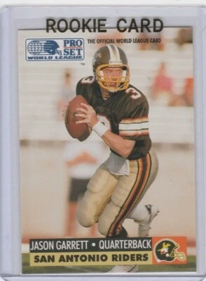 JASON GARRETT ROOKIE CARD 1991 Pro Set RC Football Dallas Cowboys San Antonio - Image 1 of 2