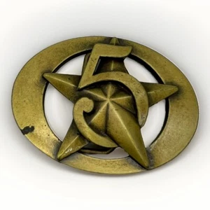 Seagram's Whiskey 5-Star Five Star Vintage Western Belt Buckle Brass - Bild 1 von 2
