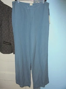 ECRU Rice Pants Size 12 Tall New w/o Tag $145 smoky BLUE Linen Viscose - Picture 1 of 11