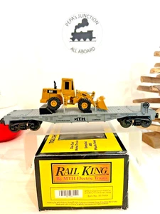 MTH 30-7619 #1 MTH FLATCAR-w-CAT FRONTLOADER DIE-CAST SPRING TRUCKS BLT-1998-LKN - Picture 1 of 3