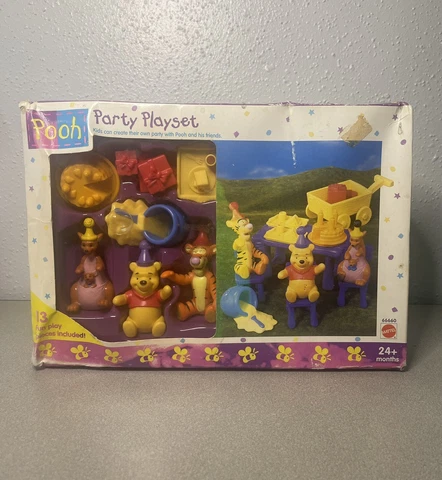 Vintage Winnie the Pooh and Friends Party Playset 13 pcs 66660 Mattel Cover