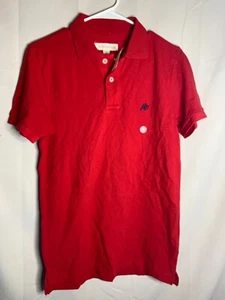 Neu mit Etikett Aeropostle Herren Größe S - rotes kurzärmliges geknöpftes Poloshirt Oberteil - Bild 1 von 3