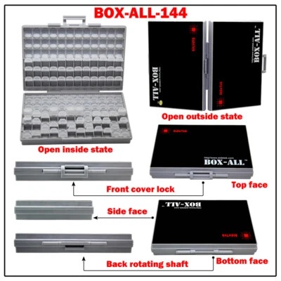 AideTek BOX-ALL 144 Compartment SMD Organizer Box Ultimate Component Storage USA
